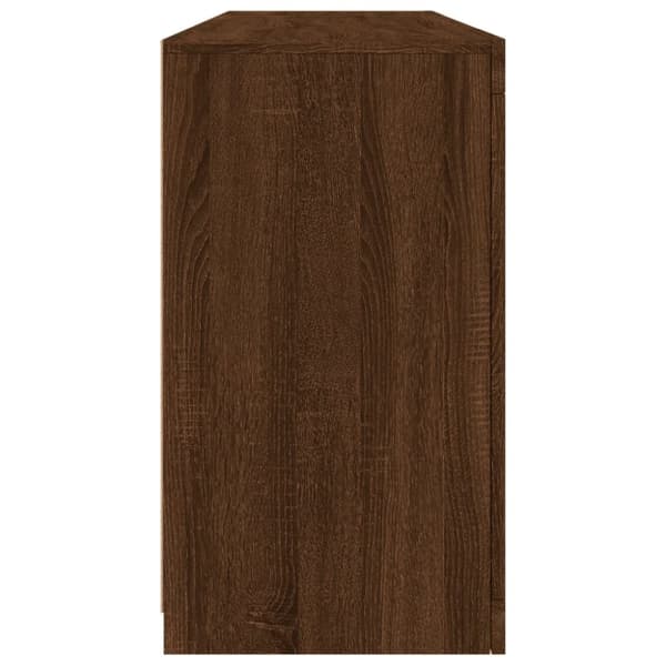 vidaXL skænk med LED-lys 163x37x67cm brun egetræsfarve