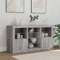 Pikkukuva 3 / 11: vidaXL Senkki LED-valoilla harmaa Sonoma 123x37x67 cm