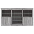 Pikkukuva 6 / 11: vidaXL Senkki LED-valoilla harmaa Sonoma 123x37x67 cm