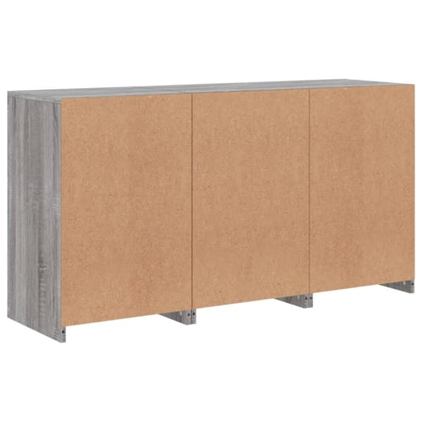 vidaXL Senkki LED-valoilla harmaa Sonoma 123x37x67 cm