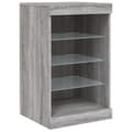Pikkukuva 10 / 11: vidaXL Senkki LED-valoilla harmaa Sonoma 123x37x67 cm