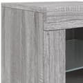 Pikkukuva 11 / 11: vidaXL Senkki LED-valoilla harmaa Sonoma 123x37x67 cm