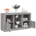 Pikkukuva 1 / 11: vidaXL Senkki LED-valoilla harmaa Sonoma 123x37x67 cm