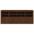 Miniatyrbilde 6 av 11: vidaXL Skjenk med LED-lys brun eik 163x37x67 cm
