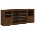 Miniatyrbilde 5 av 11: vidaXL Skjenk med LED-lys brun eik 163x37x67 cm