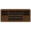 Miniatyrbilde 6 av 11: vidaXL Skjenk med LED-lys brun eik 163x37x67 cm