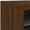Miniatyrbilde 11 av 11: vidaXL Skjenk med LED-lys brun eik 163x37x67 cm