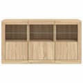 Pikkukuva 6 / 11: vidaXL Senkki LED-valoilla Sonoma-tammi 123x37x67 cm