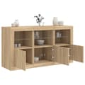 Pikkukuva 1 / 11: vidaXL Senkki LED-valoilla Sonoma-tammi 123x37x67 cm