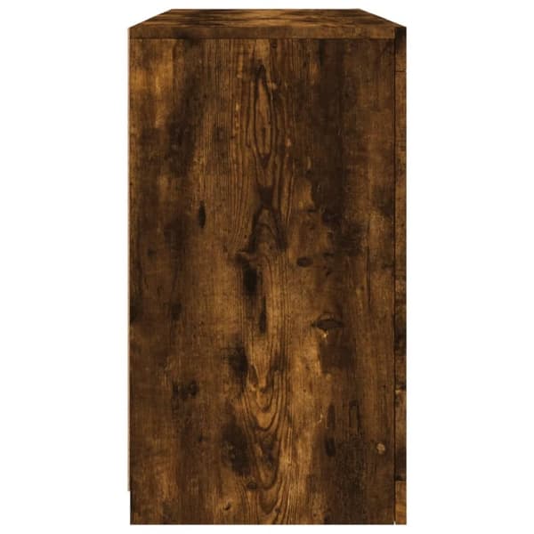 vidaXL Skjenk med LED-lys røkt eik 123x37x67 cm