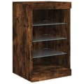 Miniatyrbilde 10 av 11: vidaXL Skjenk med LED-lys røkt eik 123x37x67 cm