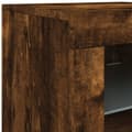 Miniatyrbilde 11 av 11: vidaXL Skjenk med LED-lys røkt eik 123x37x67 cm