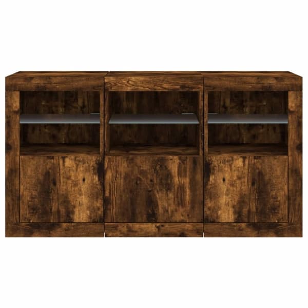 vidaXL Senkki LED-valoilla savutammi 123x37x67 cm