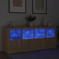 Pikkukuva 4 / 11: vidaXL Senkki LED-valoilla Sonoma-tammi 163x37x67 cm