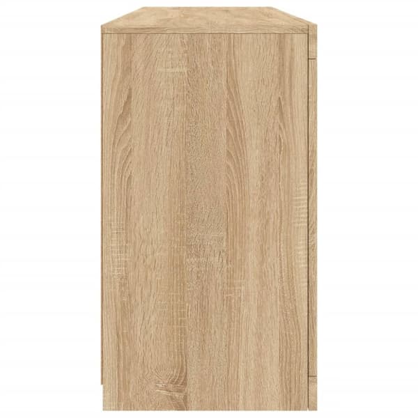 vidaXL Senkki LED-valoilla Sonoma-tammi 163x37x67 cm