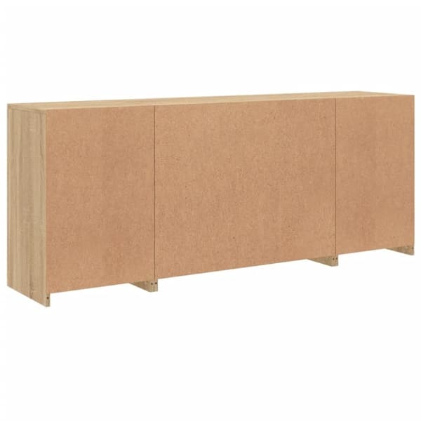 vidaXL Senkki LED-valoilla Sonoma-tammi 163x37x67 cm