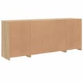Pikkukuva 8 / 11: vidaXL Senkki LED-valoilla Sonoma-tammi 163x37x67 cm
