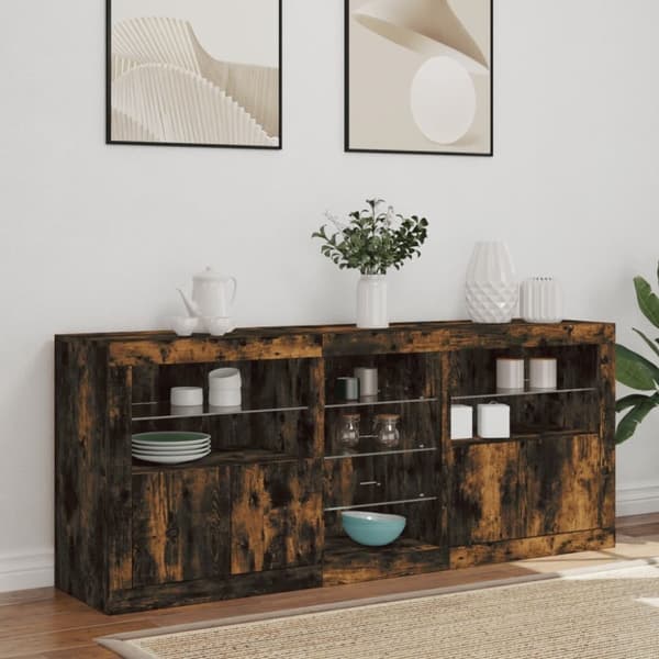 vidaXL Senkki LED-valoilla savutammi 162x37x67 cm