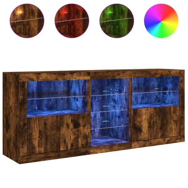 vidaXL Senkki LED-valoilla savutammi 162x37x67 cm