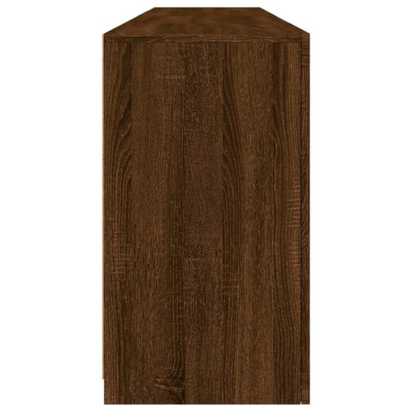 vidaXL Skänk med LED-belysning brun ek 164x37x67 cm