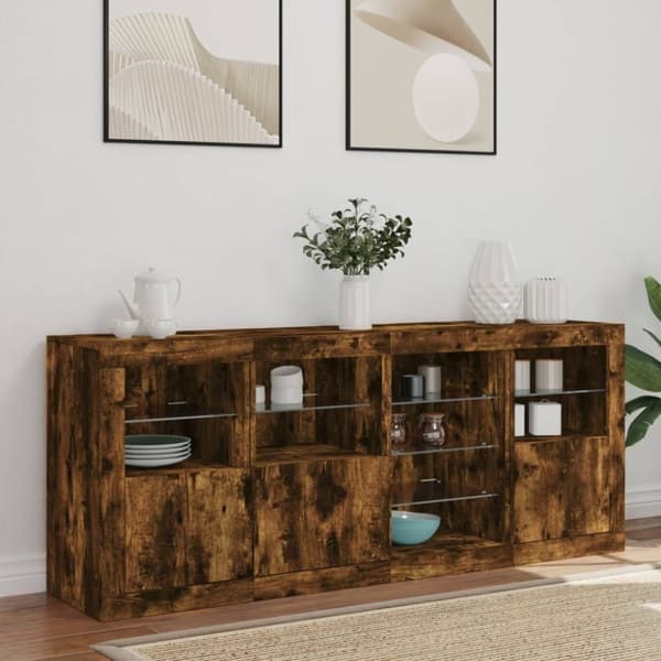 vidaXL Senkki LED-valoilla savutammi 164x37x67 cm