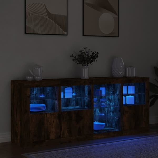 vidaXL Senkki LED-valoilla savutammi 164x37x67 cm