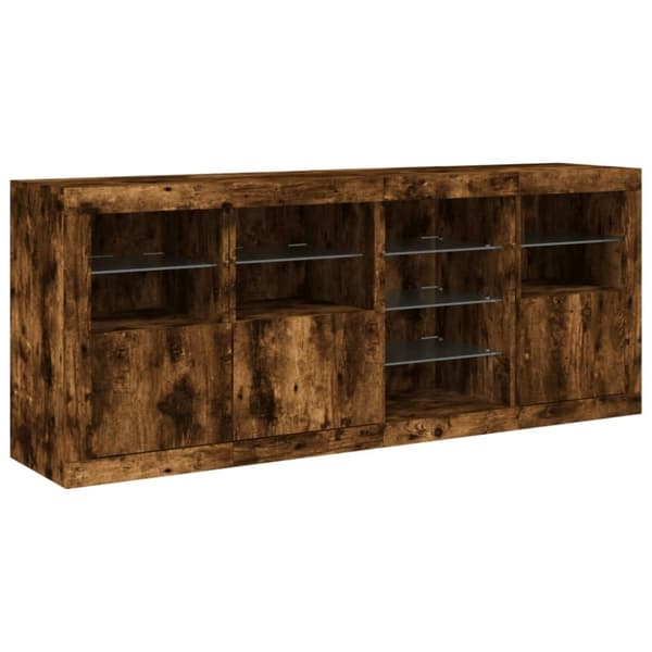 vidaXL Senkki LED-valoilla savutammi 164x37x67 cm