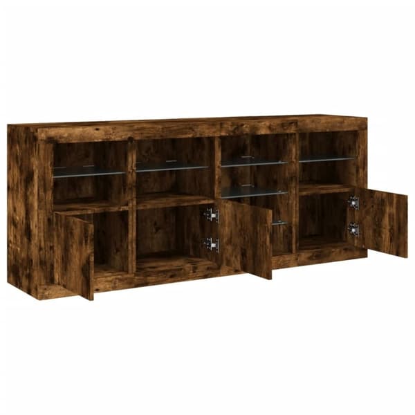vidaXL Senkki LED-valoilla savutammi 164x37x67 cm