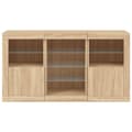 Pikkukuva 6 / 11: vidaXL Senkki LED-valoilla Sonoma-tammi 123x37x67 cm