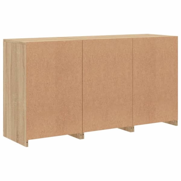 vidaXL Senkki LED-valoilla Sonoma-tammi 123x37x67 cm