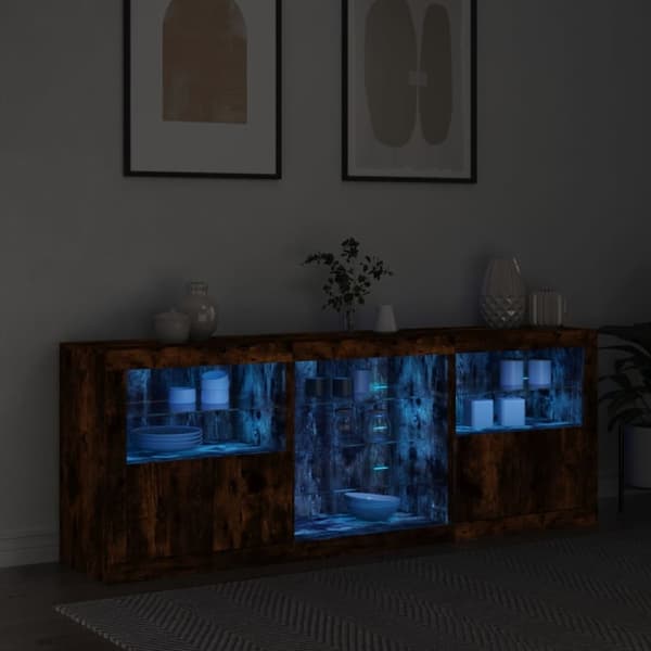 vidaXL Senkki LED-valoilla savutammi 181,5x37x67 cm