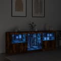 Pikkukuva 3 / 11: vidaXL Senkki LED-valoilla savutammi 181,5x37x67 cm