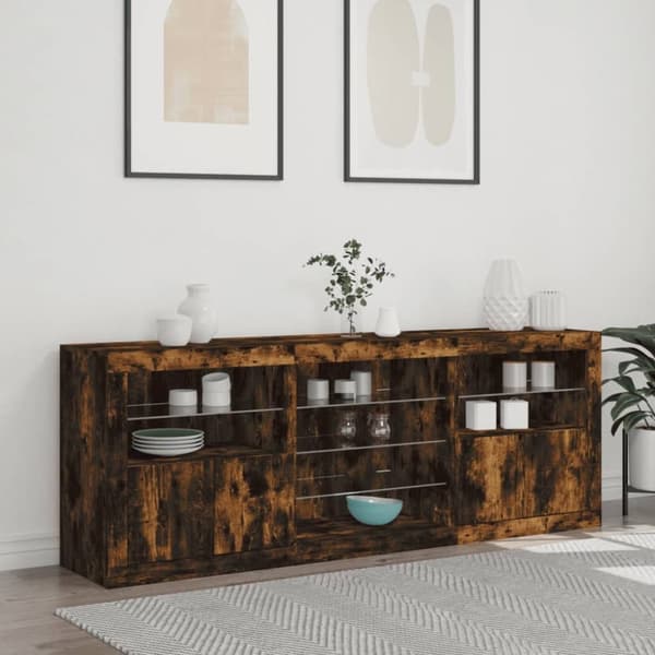 vidaXL Senkki LED-valoilla savutammi 181,5x37x67 cm