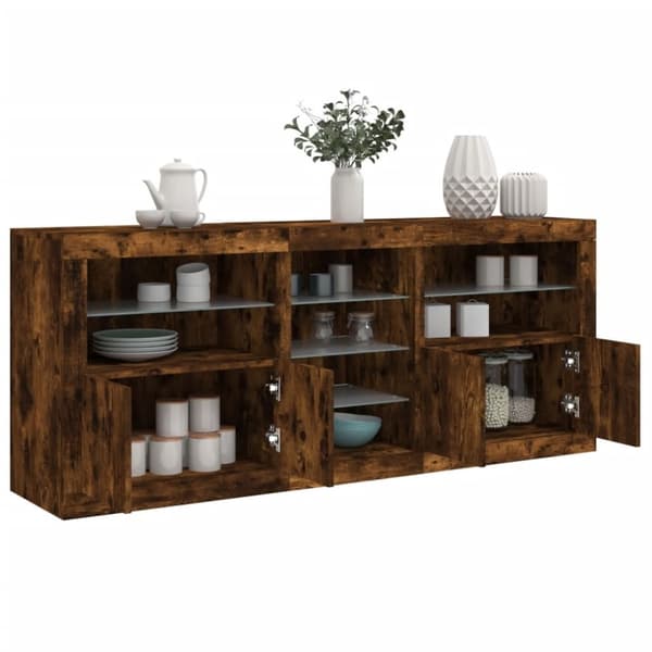 vidaXL Senkki LED-valoilla savutammi 181,5x37x67 cm