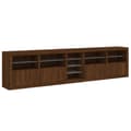 Miniatyrbilde 6 av 11: vidaXL Skjenk med LED-lys brun eik 283x37x67 cm