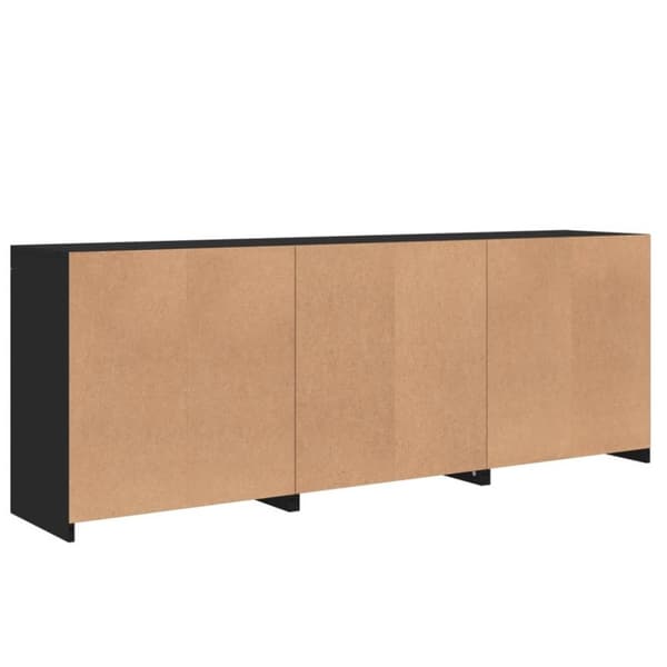 vidaXL Senkki LED-valoilla musta 181,5x37x67 cm