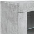 Miniatyrbilde 11 av 11: vidaXL Skjenk med LED-lys betonggrå 162x37x67 cm