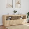 Pikkukuva 4 / 11: vidaXL Senkki LED-valoilla Sonoma-tammi 181,5x37x67 cm