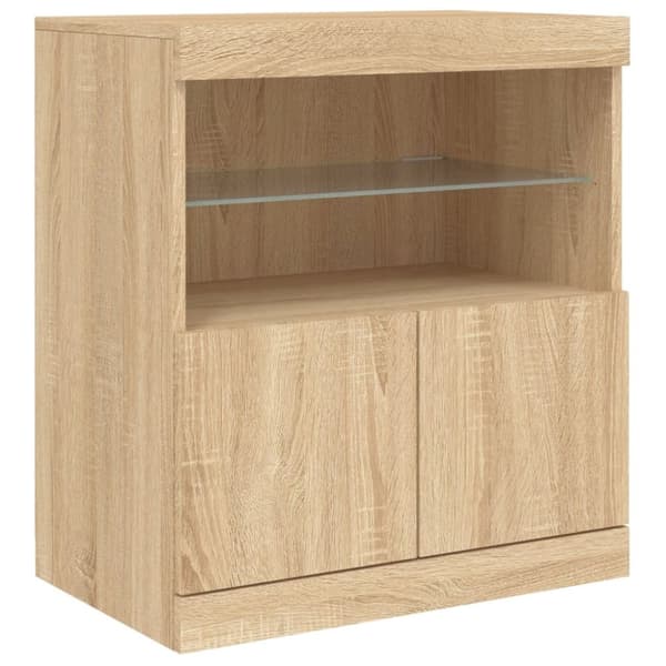 vidaXL Senkki LED-valoilla Sonoma-tammi 181,5x37x67 cm