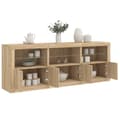 Pikkukuva 1 / 11: vidaXL Senkki LED-valoilla Sonoma-tammi 181,5x37x67 cm