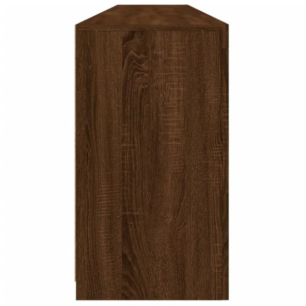 vidaXL Skjenk med LED-lys brun eik 202x37x67 cm