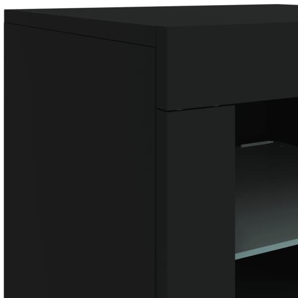 vidaXL Senkki LED-valoilla musta 162x37x67 cm