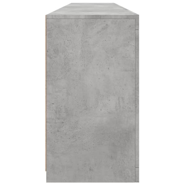 vidaXL Senkki LED-valoilla betoninharmaa 202x37x67 cm