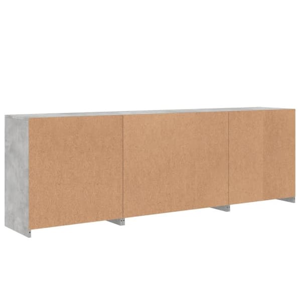 vidaXL Senkki LED-valoilla betoninharmaa 202x37x67 cm