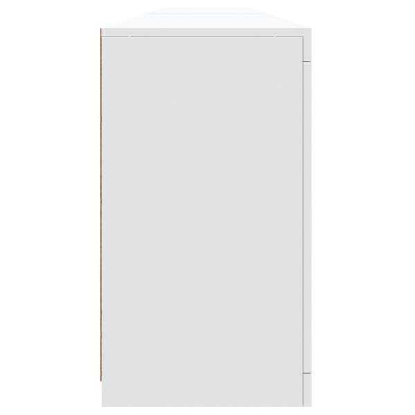 vidaXL Skänk med LED-belysning vit 283x37x67 cm