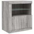 Miniatyrbillede 10 af 11: vidaXL skænk med LED-lys 283x37x67 cm grå sonoma-eg