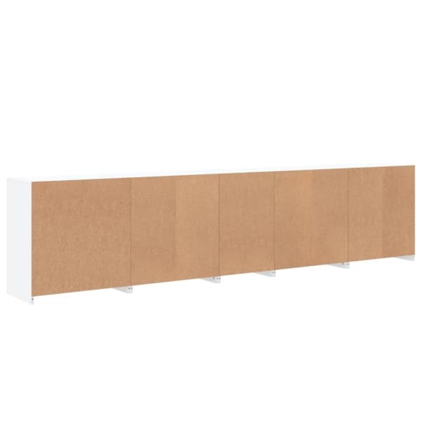 vidaXL Senkki LED-valoilla valkoinen 283x37x67 cm