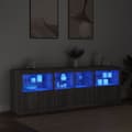 Pikkukuva 3 / 11: vidaXL Senkki LED-valoilla harmaa Sonoma 202x37x67 cm