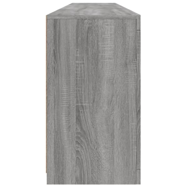 vidaXL Senkki LED-valoilla harmaa Sonoma 202x37x67 cm