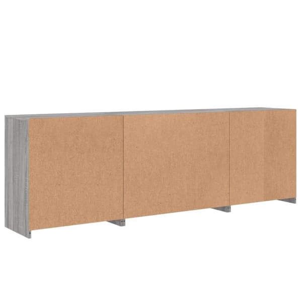 vidaXL Senkki LED-valoilla harmaa Sonoma 202x37x67 cm